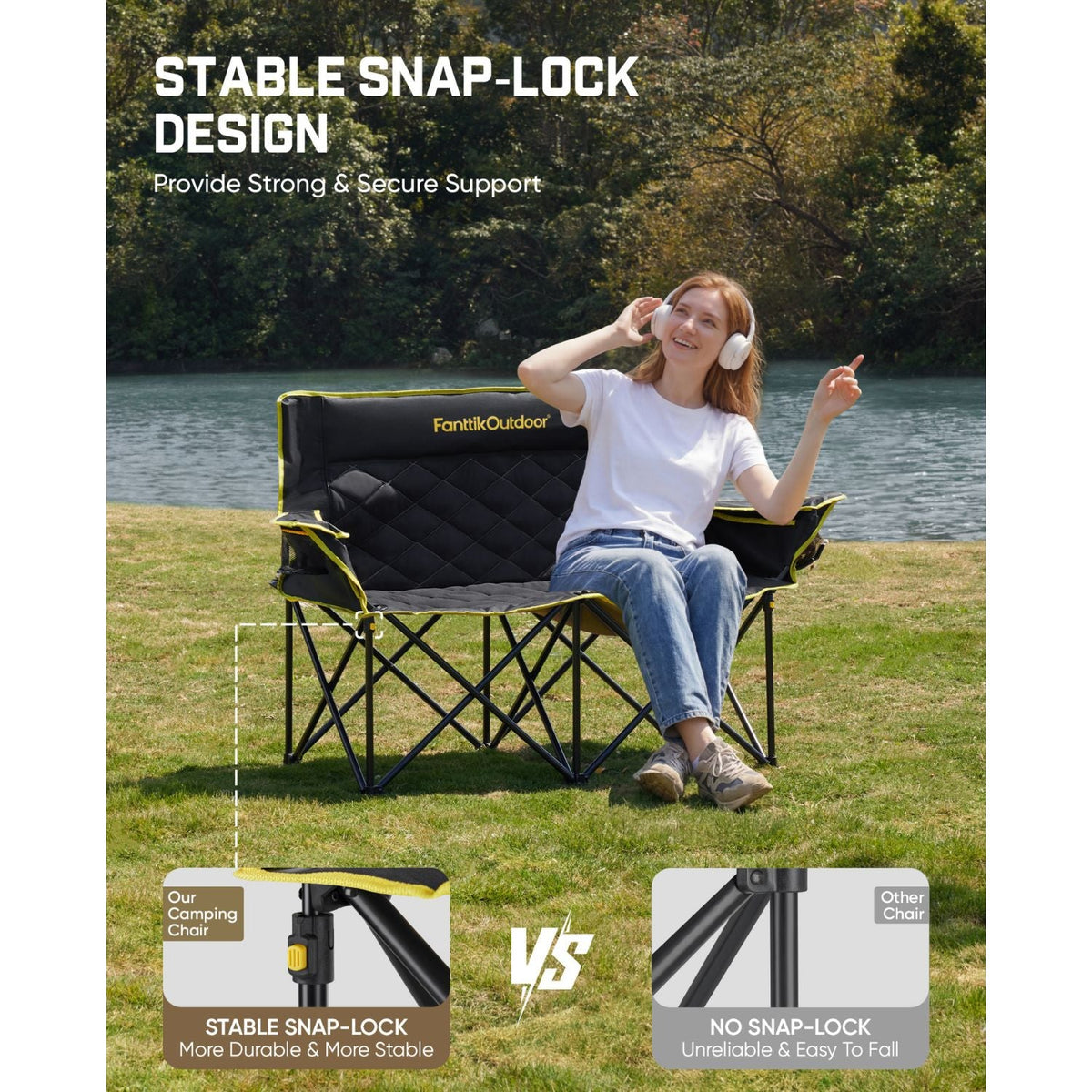 FanttikOutdoor Zeta L11 Duo Pro Double Camping Chair