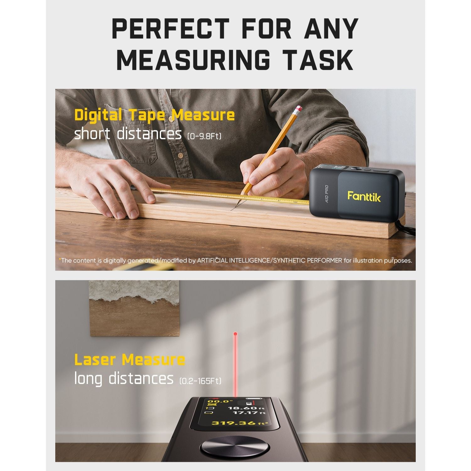 Fanttik A10 Pro 2-in-1 Laser Distance Meter