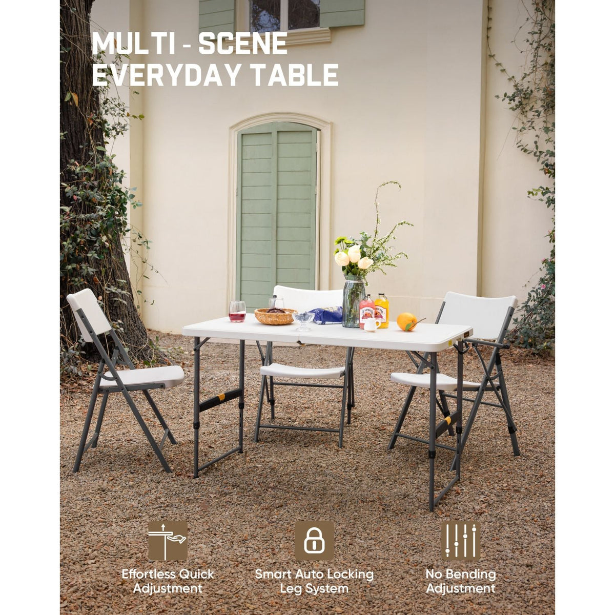 FanttikOutdoor Zeta X4 Pro 4ft Folding Table (2-Pack)