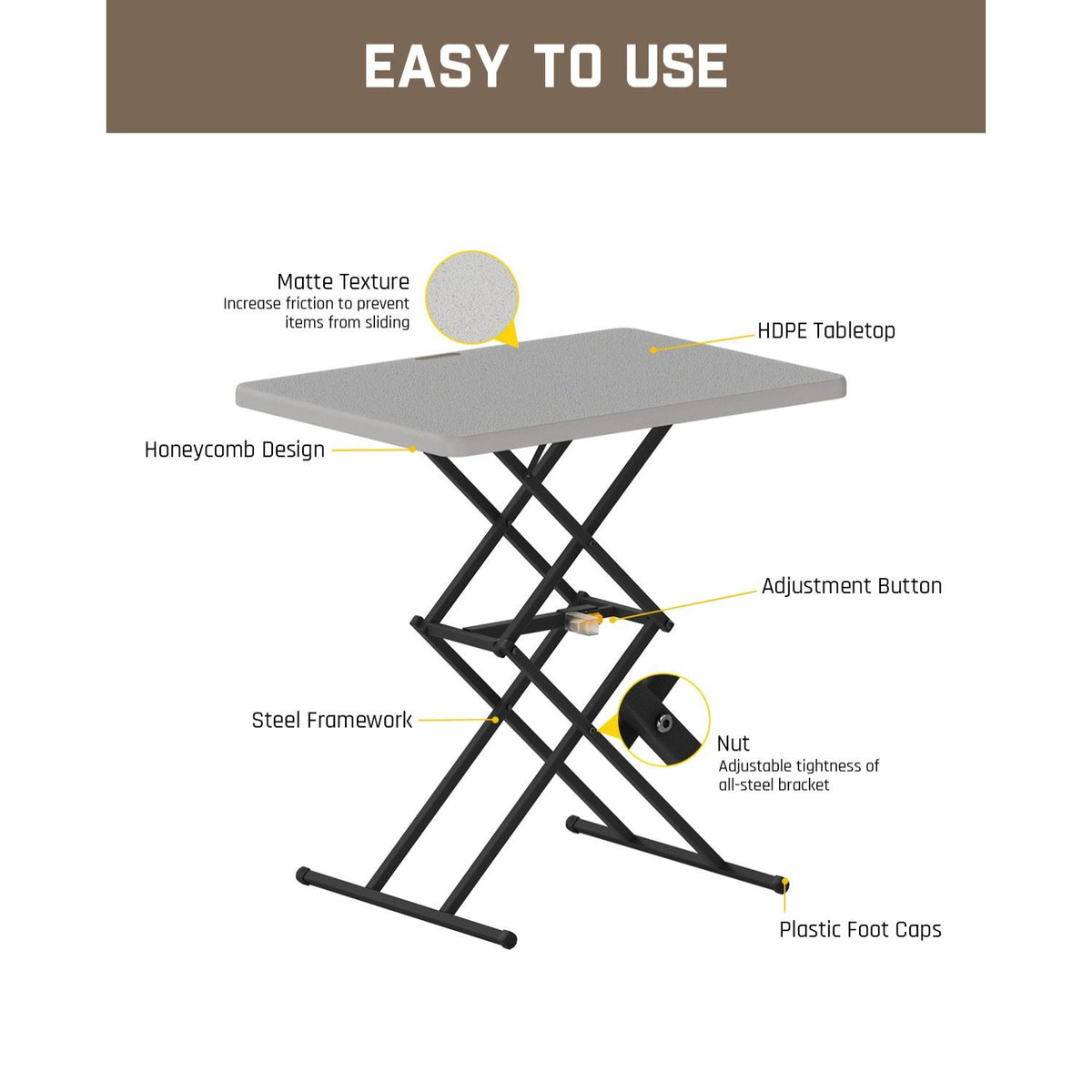 FanttikOutdoor Zeta X1 Pro 28" Quick Pop Up Table