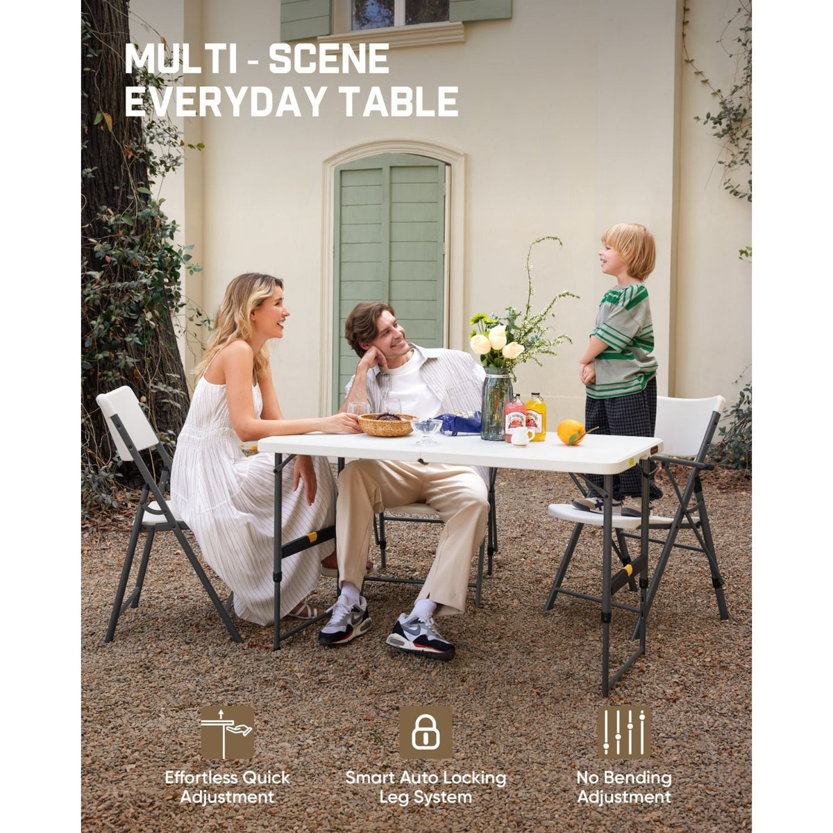 FanttikOutdoor Zeta X4 Pro 4ft Folding Table (2-Pack)