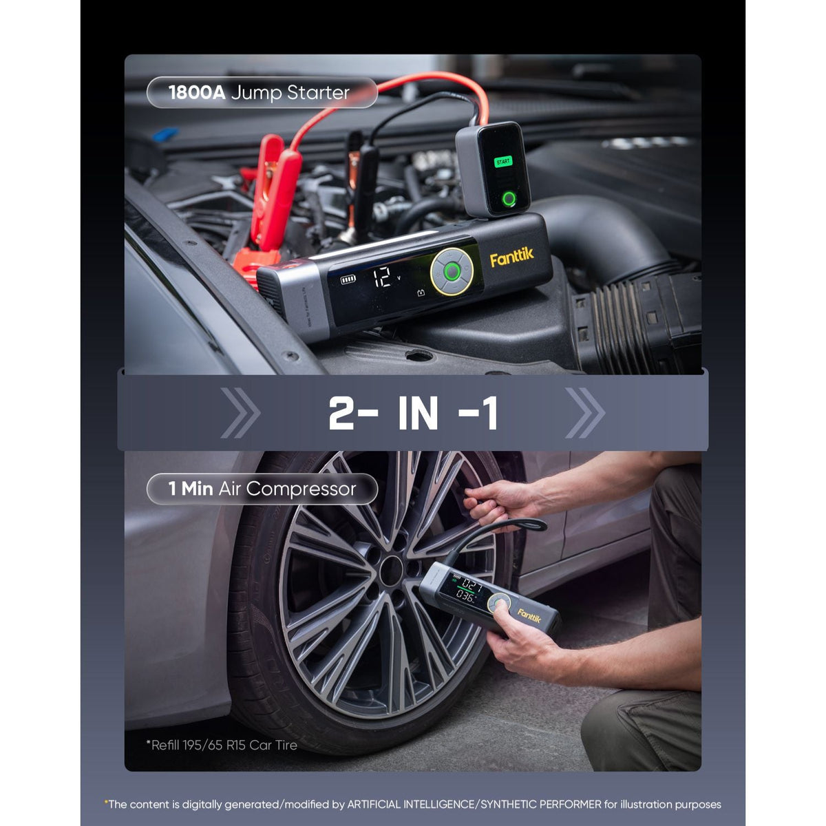 Fanttik Beyond 10 Apex Jump Starter with Air Compressor