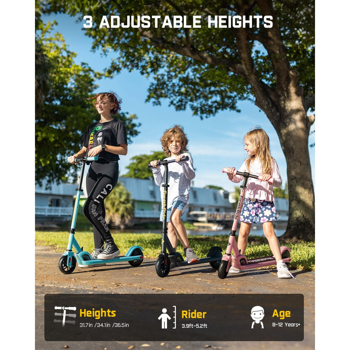 FanttikRide C9 Electric Scooter for Kids Blue