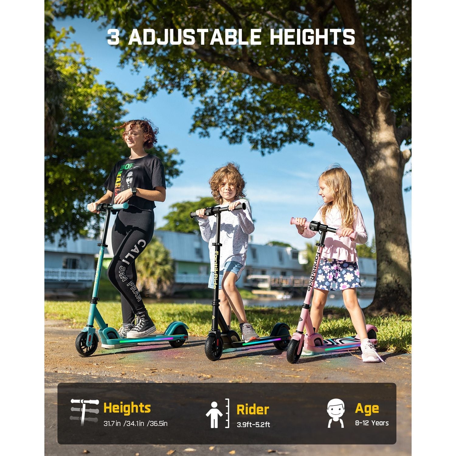 FanttikRide C9 Pro Electric Scooter for Kids Pink