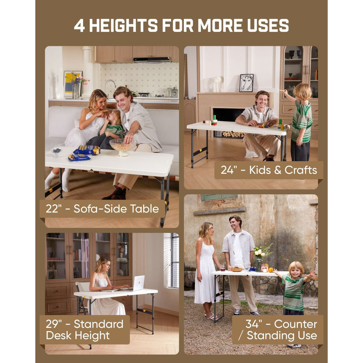 FanttikOutdoor Zeta X4 Pro 4ft Folding Table (2-Pack)