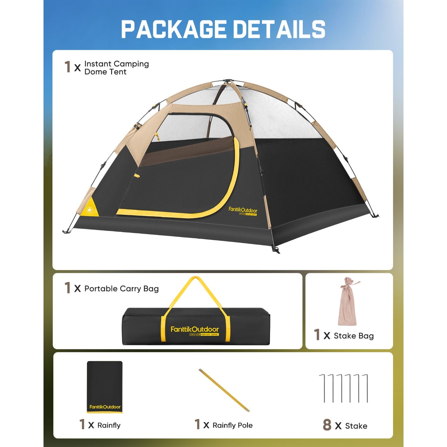 FanttikOutdoor Zeta C2/C3/C4 Dome Tent