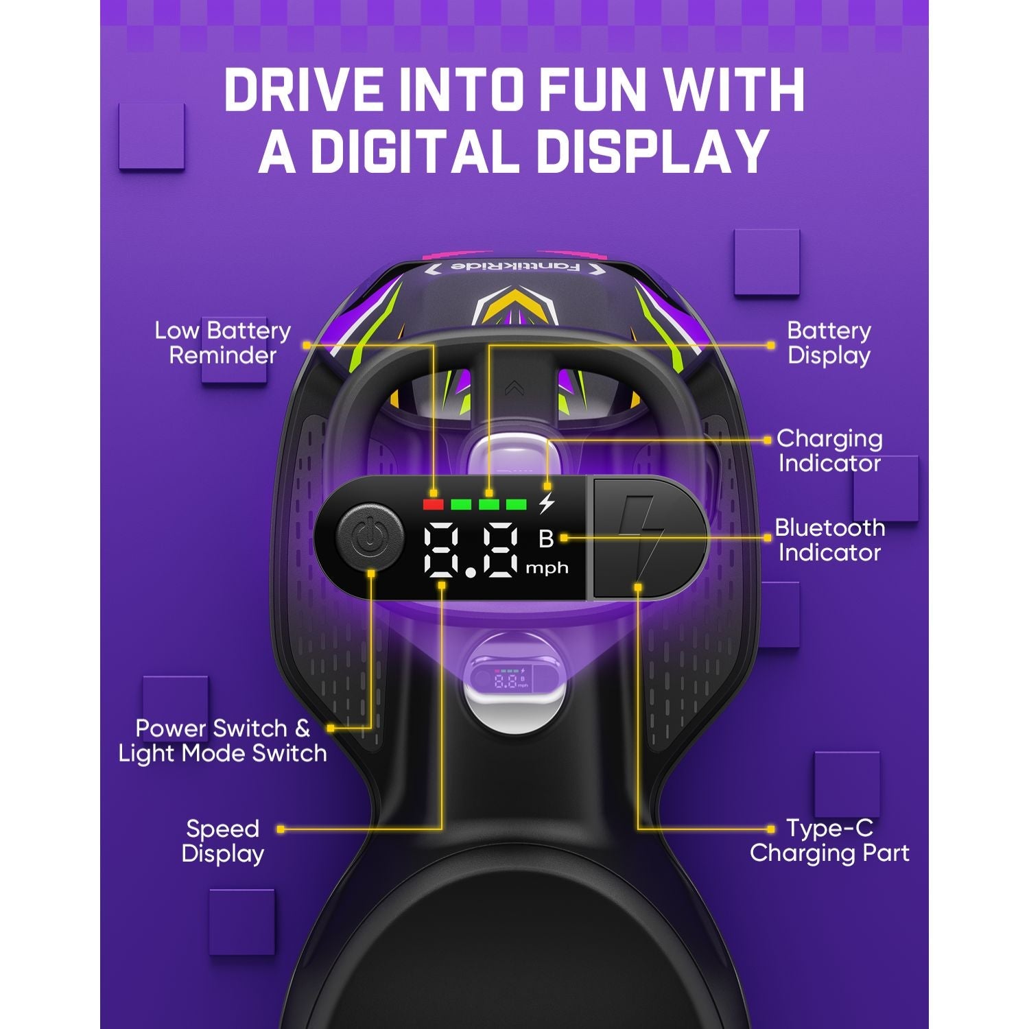 FanttikRide N10 Ultra+ 12V Electric Wiggle Car with Pedal