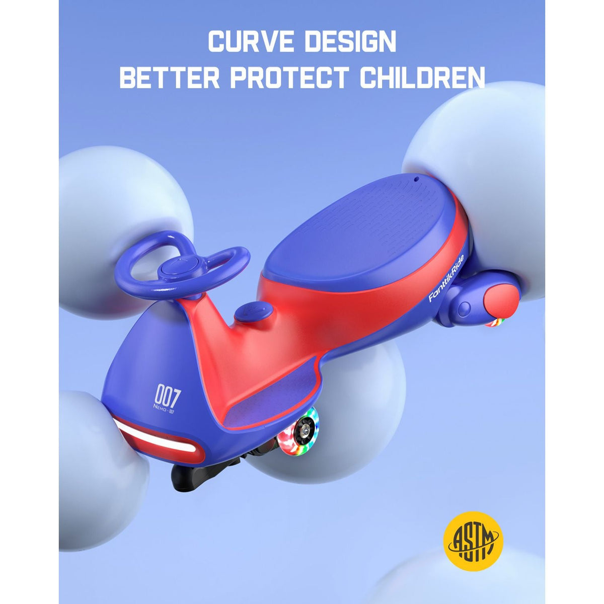 FanttikRide N7 Classic 6V Electric Wiggle Car with Pedal