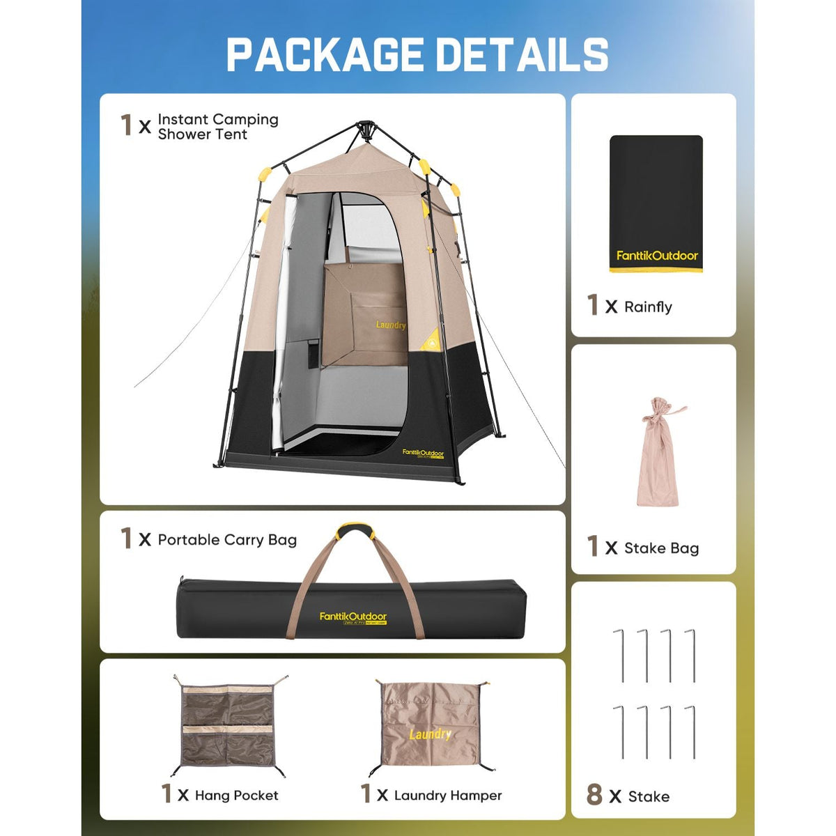 FanttikOutdoor Zeta A1 Pro Shower Tent