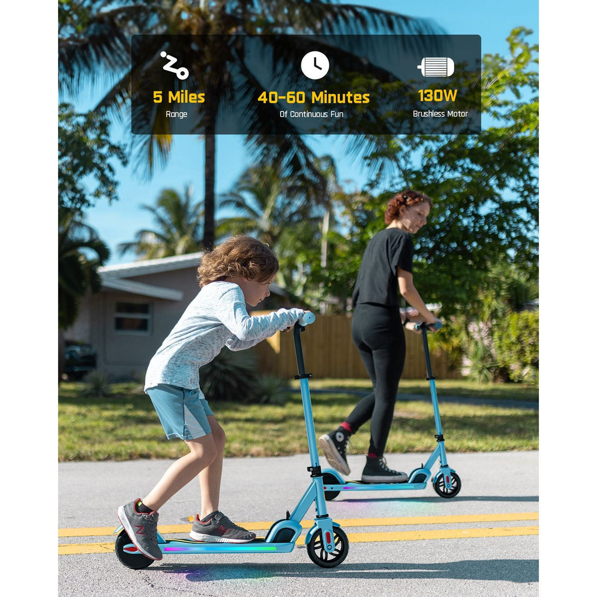 FanttikRide C9 Pro Electric Scooter for Kids Blue