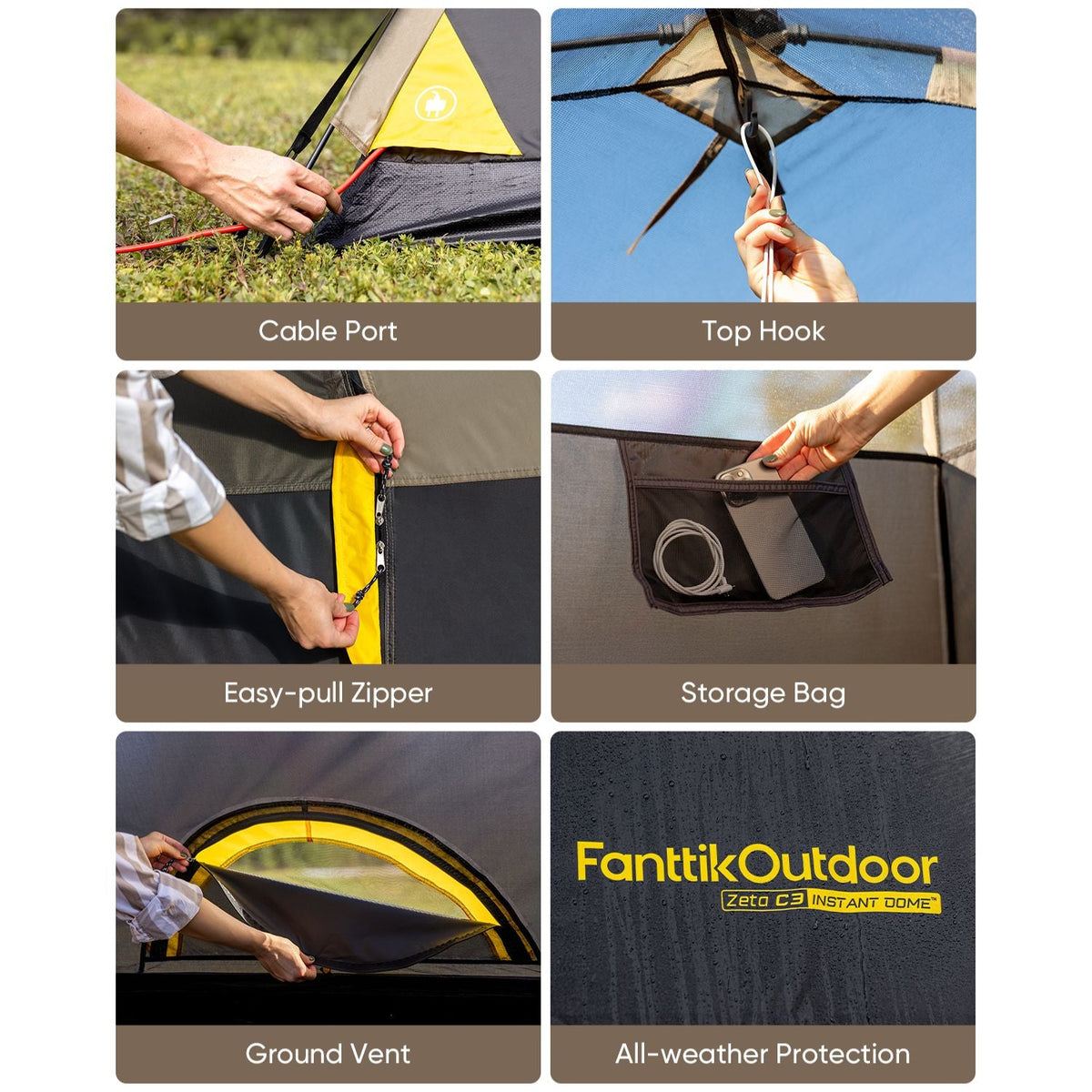 FanttikOutdoor Zeta C2/C3/C4 Dome Tent