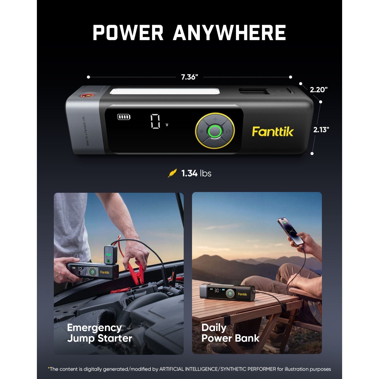 Fanttik Beyond 10 Apex Jump Starter with Air Compressor