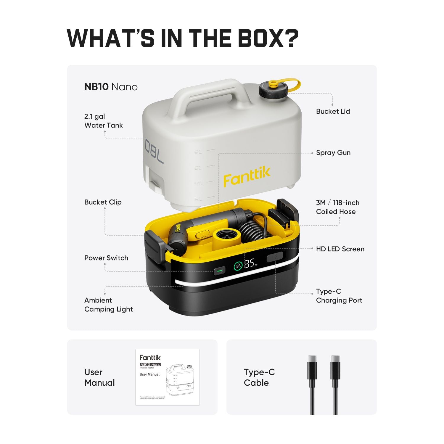 Fanttik NB10 Nano Cordless Pressure Washer