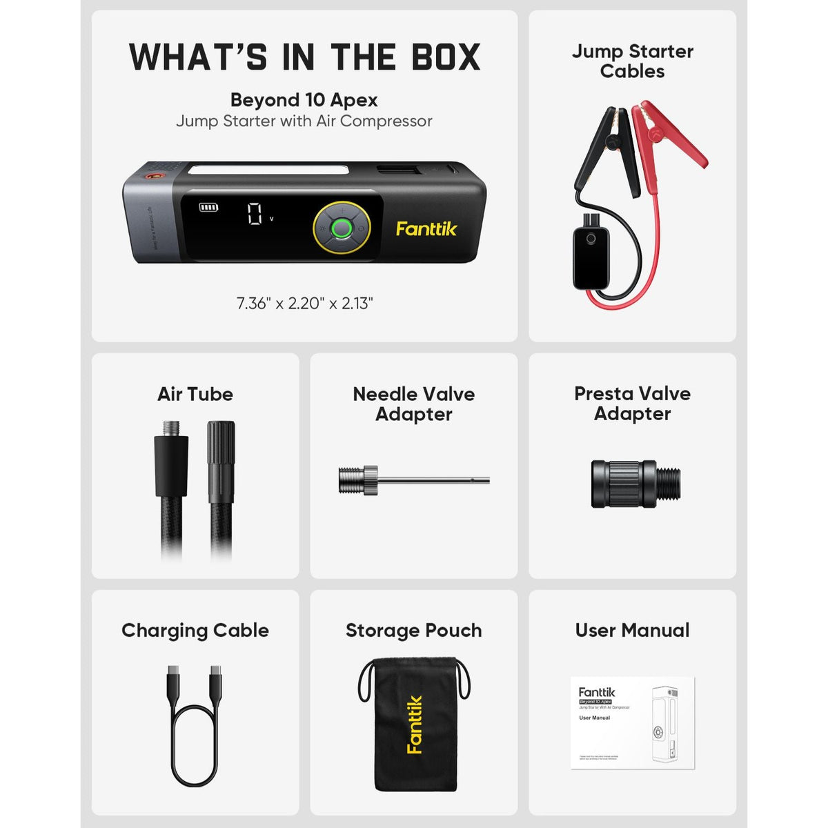 Fanttik Beyond 10 Apex Jump Starter with Air Compressor