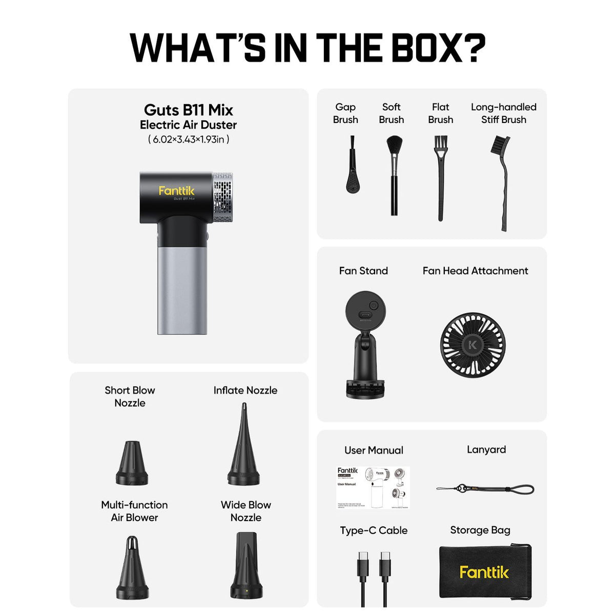 Fanttik B11 Mix 2-in-1 Electric Air Duster