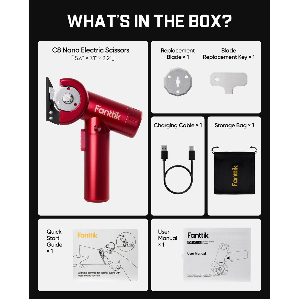 Fanttik C8 Nano Cordless Electric Scissors