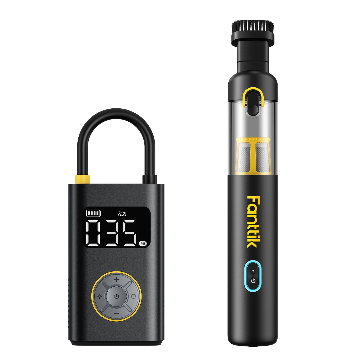 Fanttik X9 Pro Tire Inflator and Slim V8 APEX Car Vacuum
