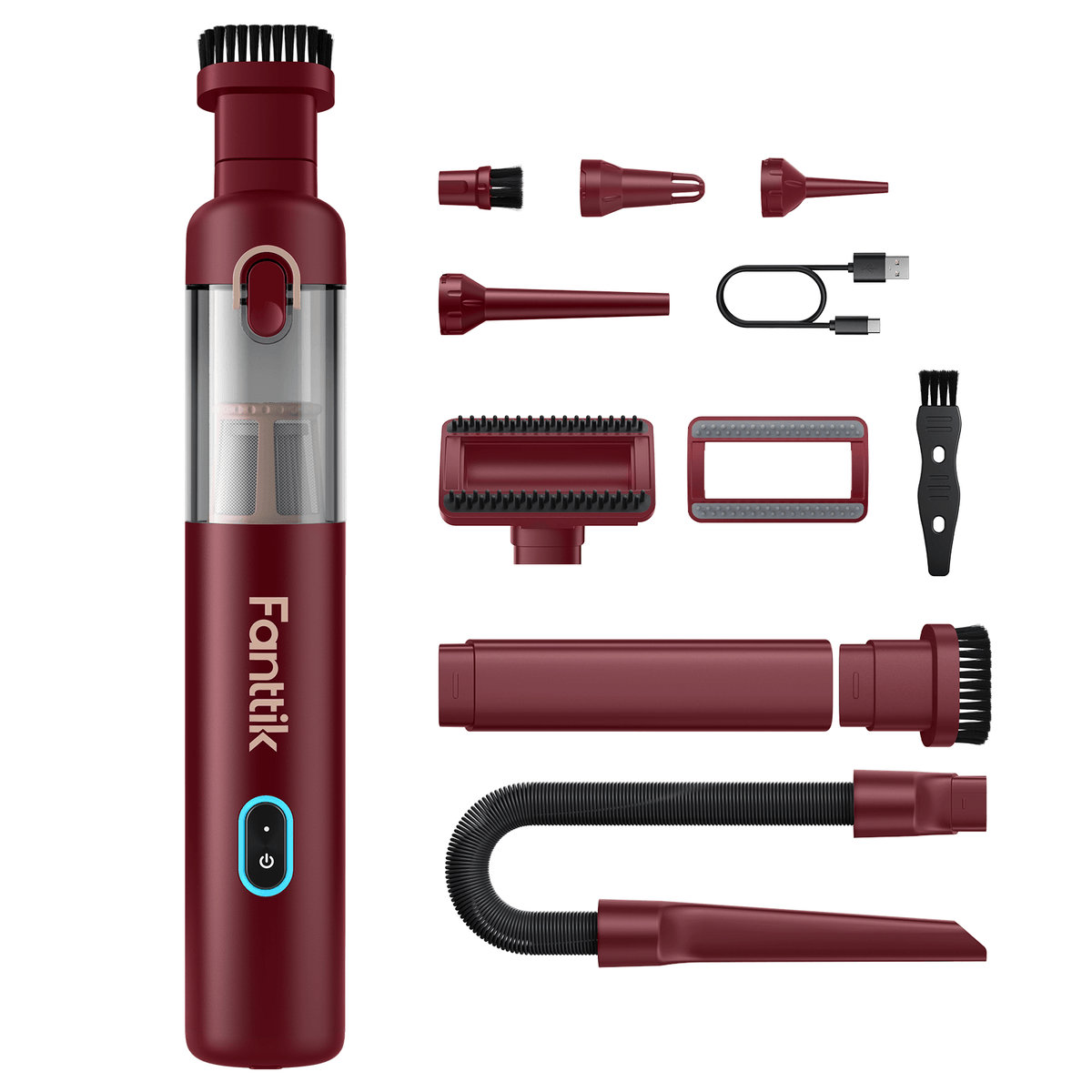Fanttik Slim V8 APEX Car Vacuum RobustClean® Red