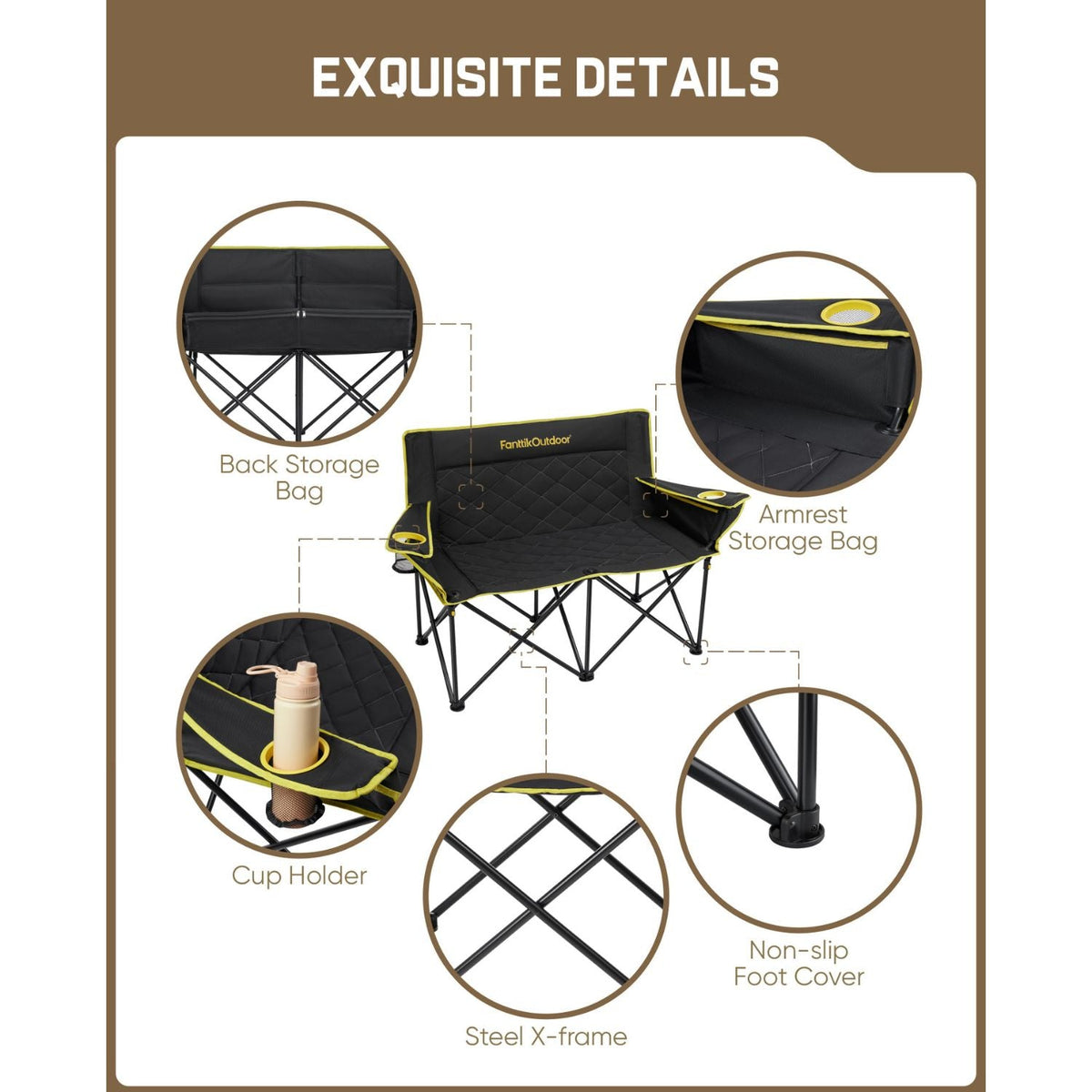 FanttikOutdoor Zeta L11 Duo Pro Double Camping Chair