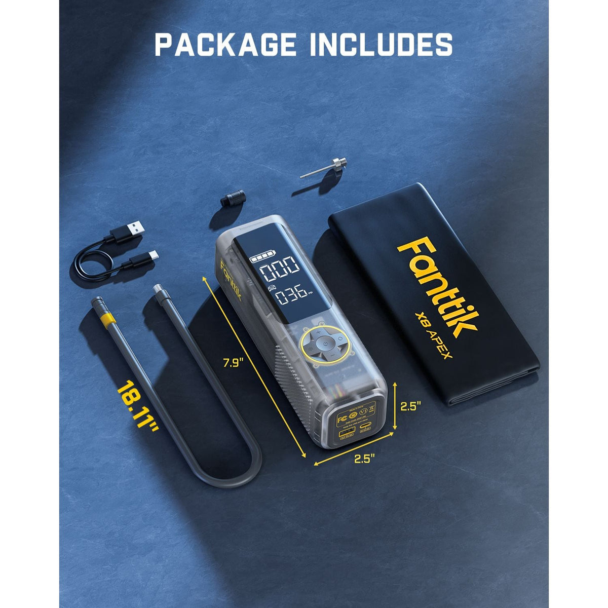 Fanttik X8 APEX® Tire Inflator Mechanical Gray