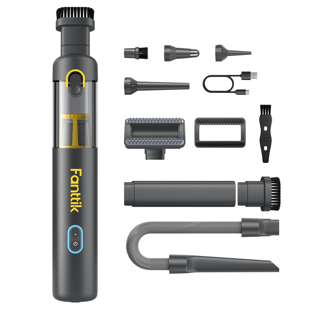 Fanttik Slim V8 APEX Car Vacuum RobustClean® Gray