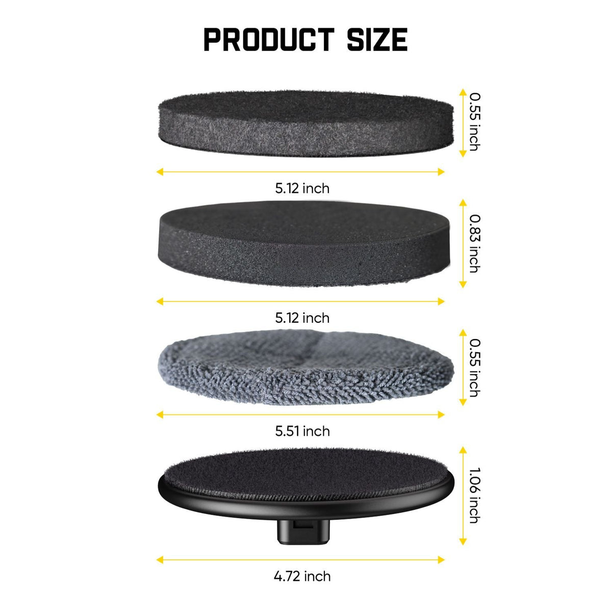 4 Pcs Replacement Pads for G9 Pro Spin Scrubber