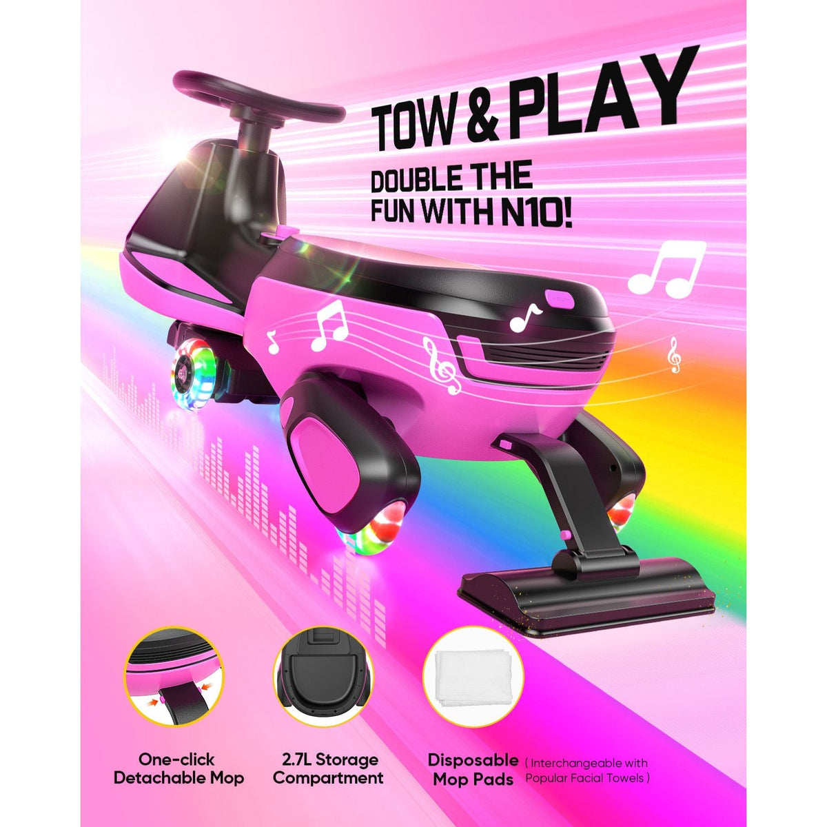 FanttikRide N10 Classic 6V Electric Wiggle Car with Pedal