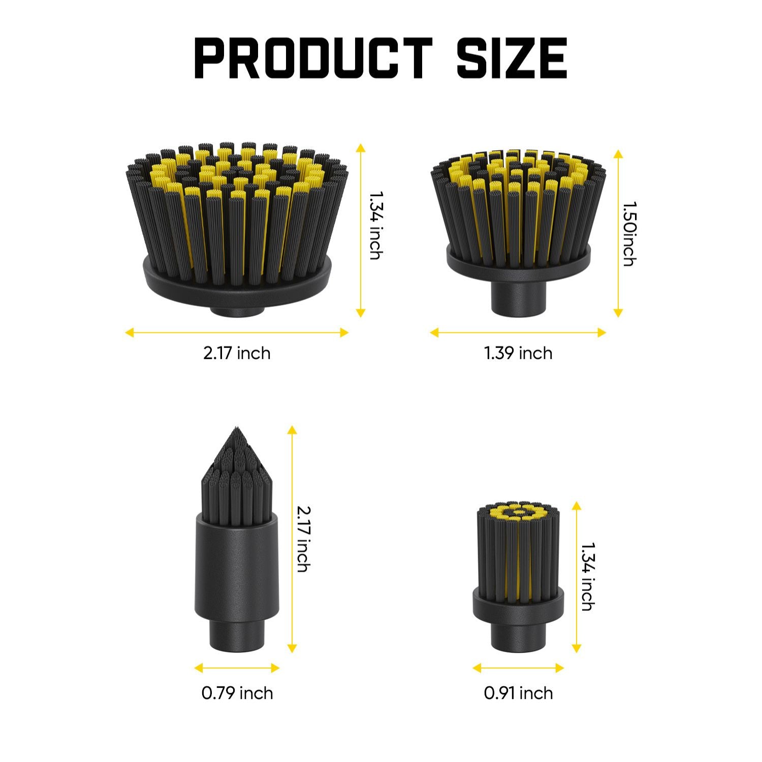 4 PCS Replacement Brush Heads for G10 Nano Electric Scrubber
