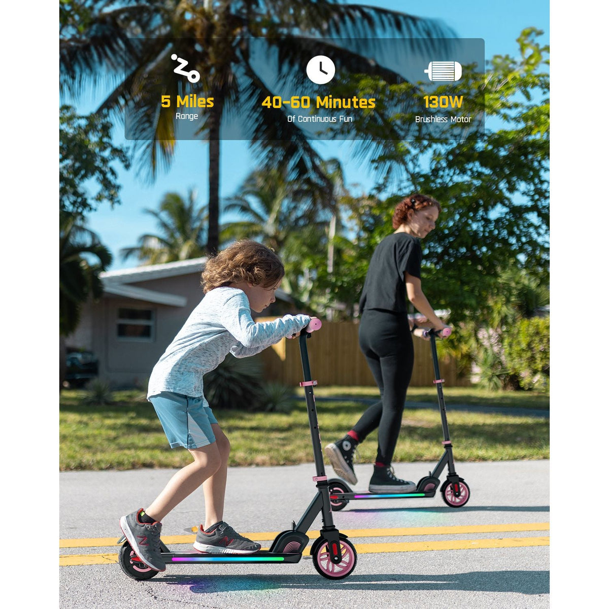 FanttikRide C9 Apex Electric Scooter for Kids Pink