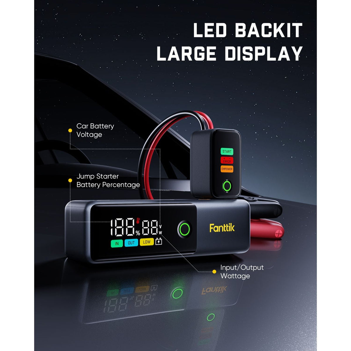 Fanttik X8 APEX Tire Inflator and Potent T10 1800 Amp Jump Starter