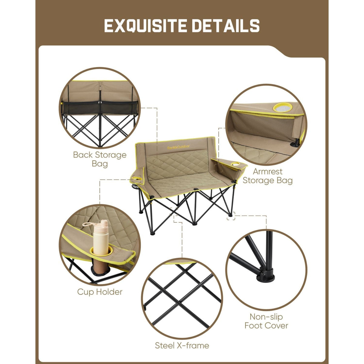 FanttikOutdoor Zeta L11 Duo Pro Double Camping Chair