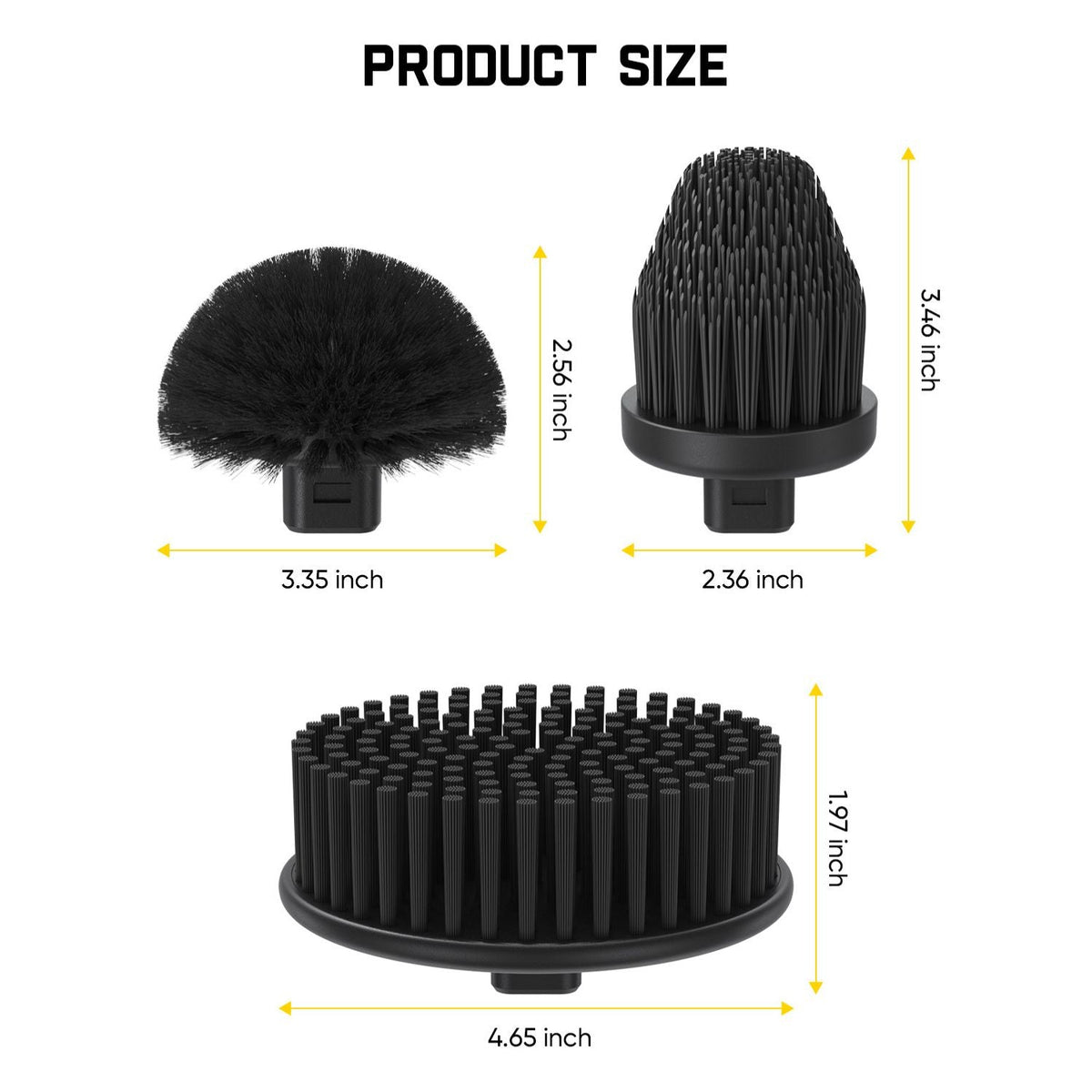 3 Pcs Replacement Brush Heads for G9 Pro Spin Scrubber