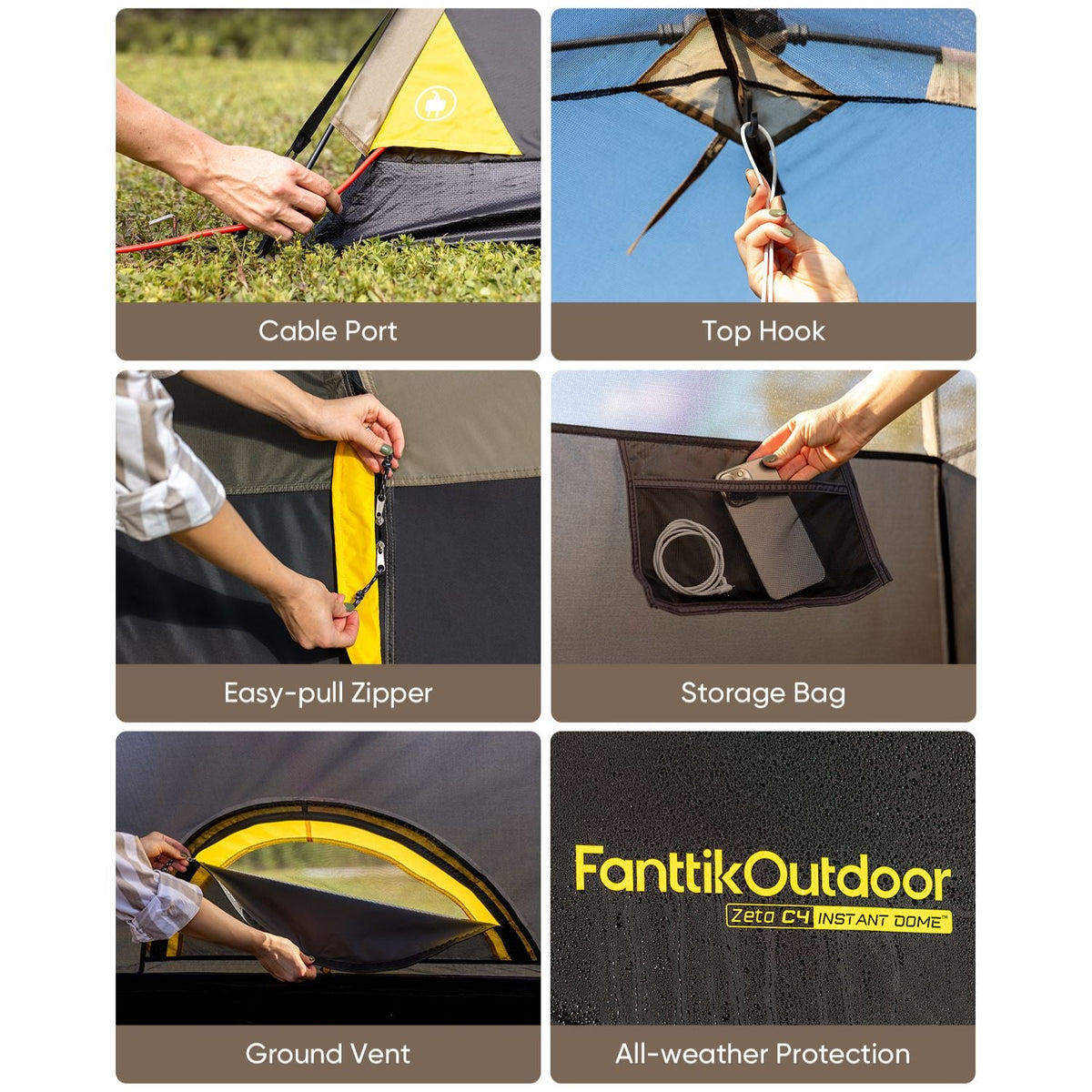 FanttikOutdoor Zeta C2/C3/C4 Dome Tent