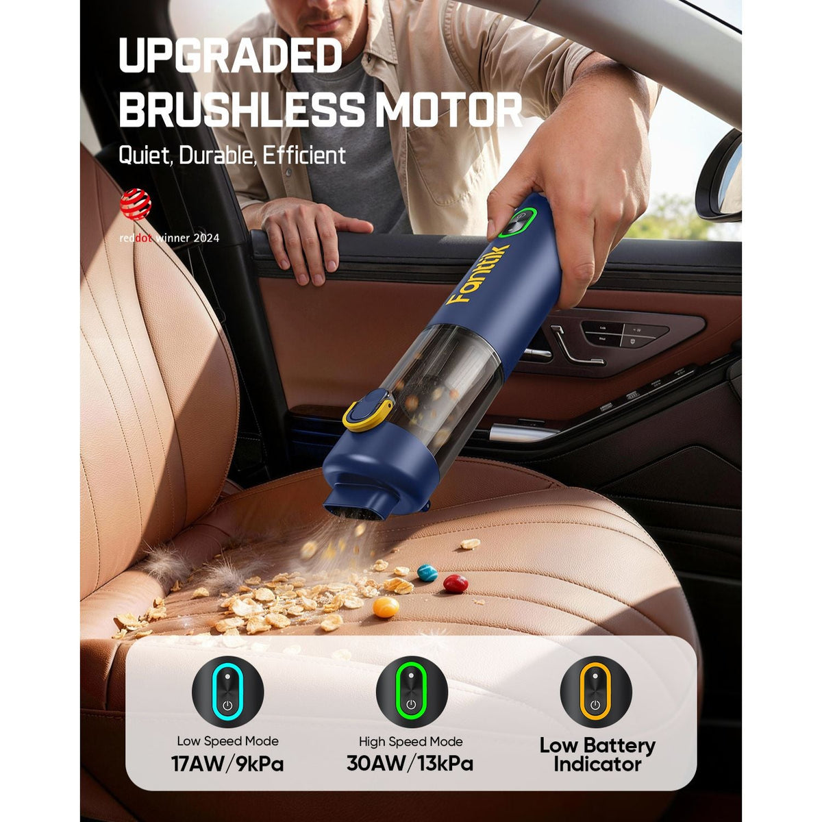 Fanttik V8 Mate Upgraded Cordless Car Vacuum