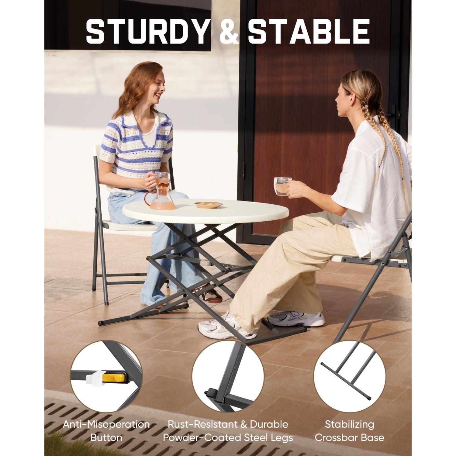 FanttikOutdoor Zeta O3 Pro 32" Folding Table (2-Pack)