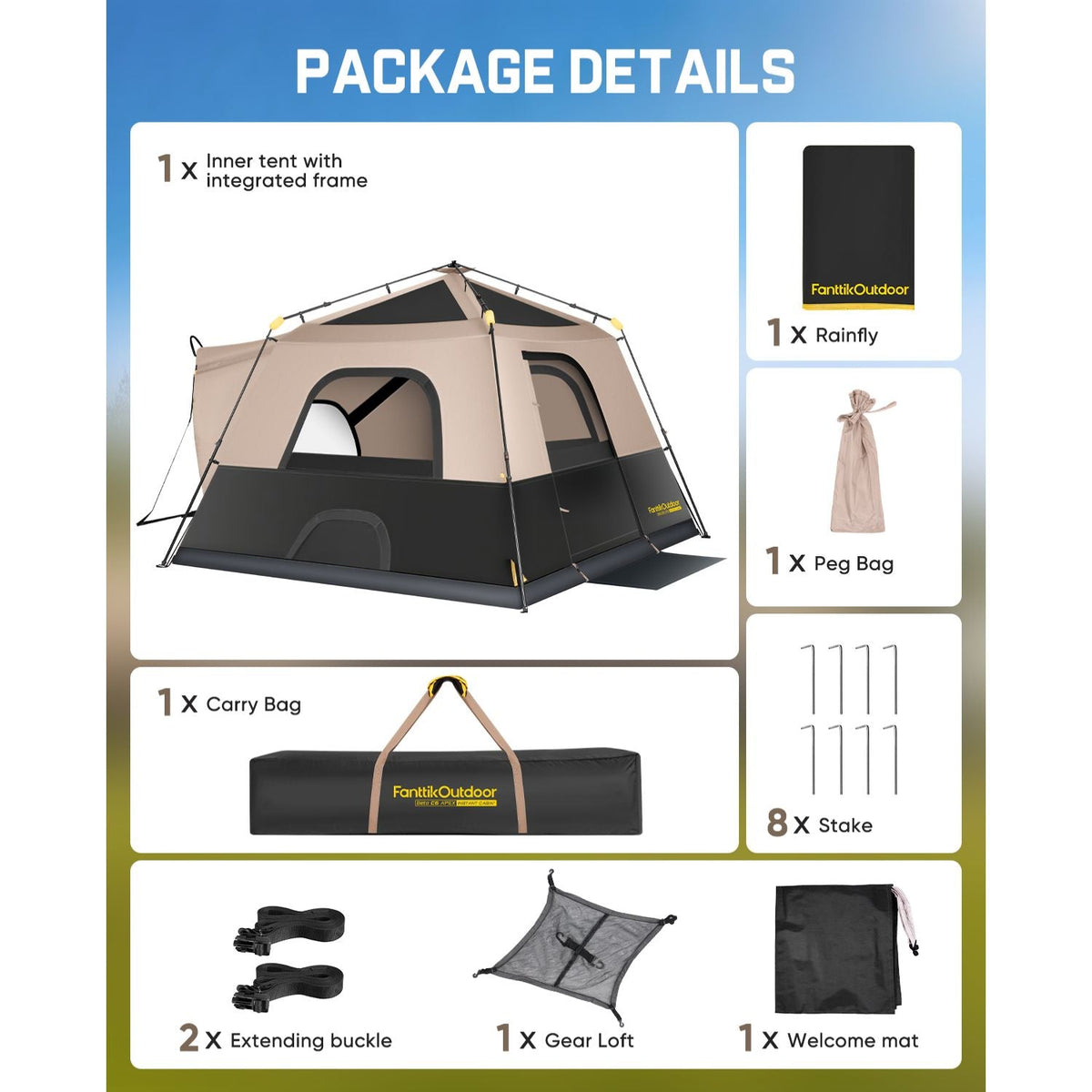 FanttikOutdoor Beta C6 Apex SUV Tent