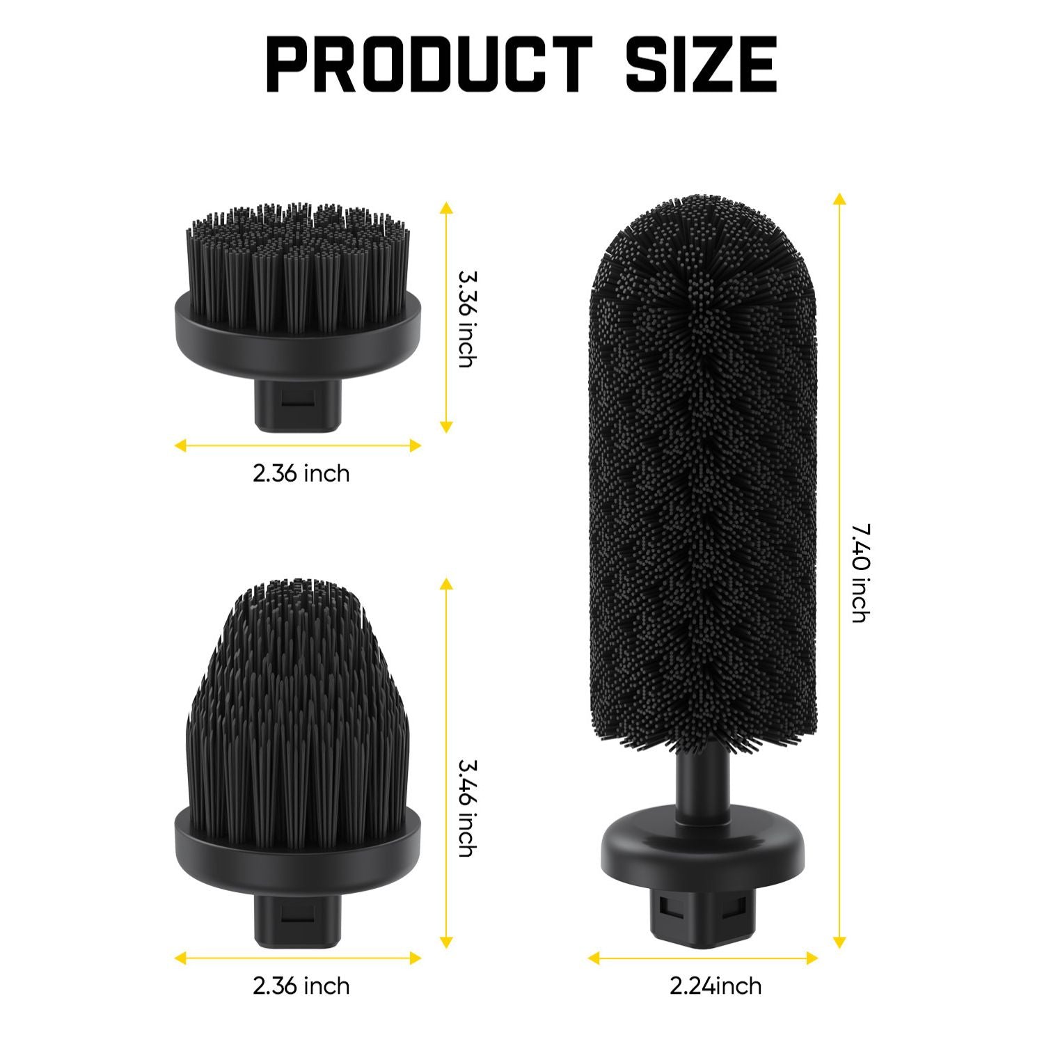 3 Pcs Replacement Brush Heads for G9 Handy Spin Scrubber