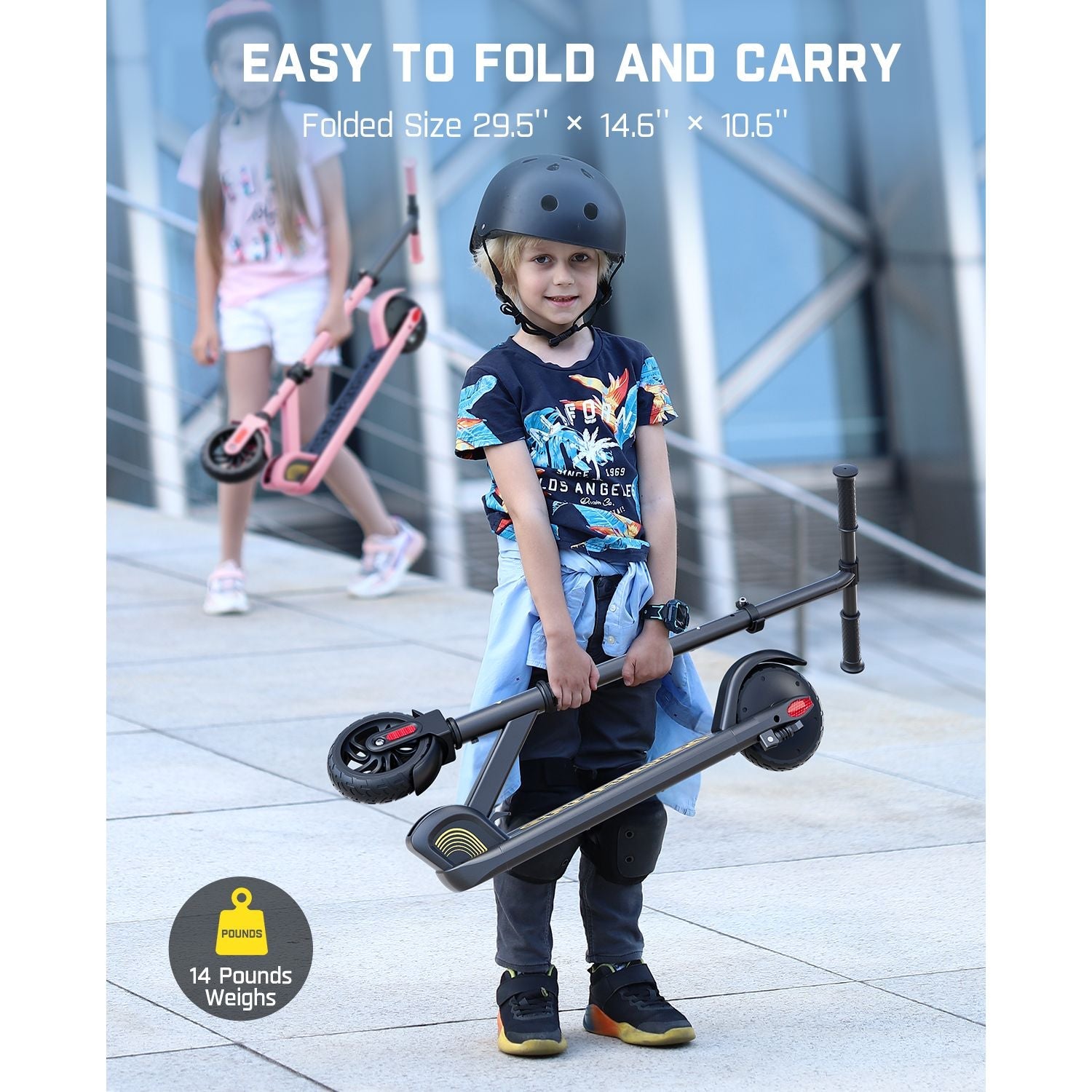 FanttikRide C9 Electric Scooter for Kids Pink