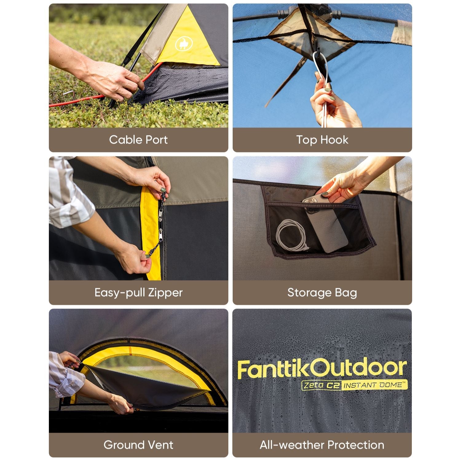 FanttikOutdoor Zeta C2/C3/C4 Dome Tent