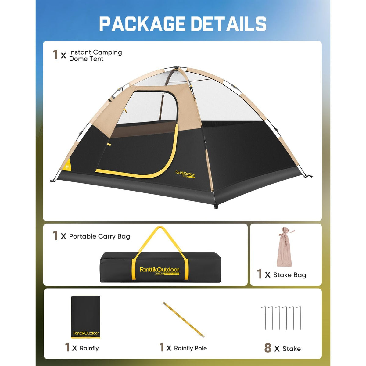 FanttikOutdoor Zeta C2/C3/C4 Dome Tent