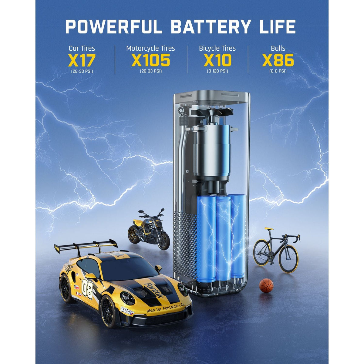 Fanttik X8 APEX® Tire Inflator Mechanical Gray