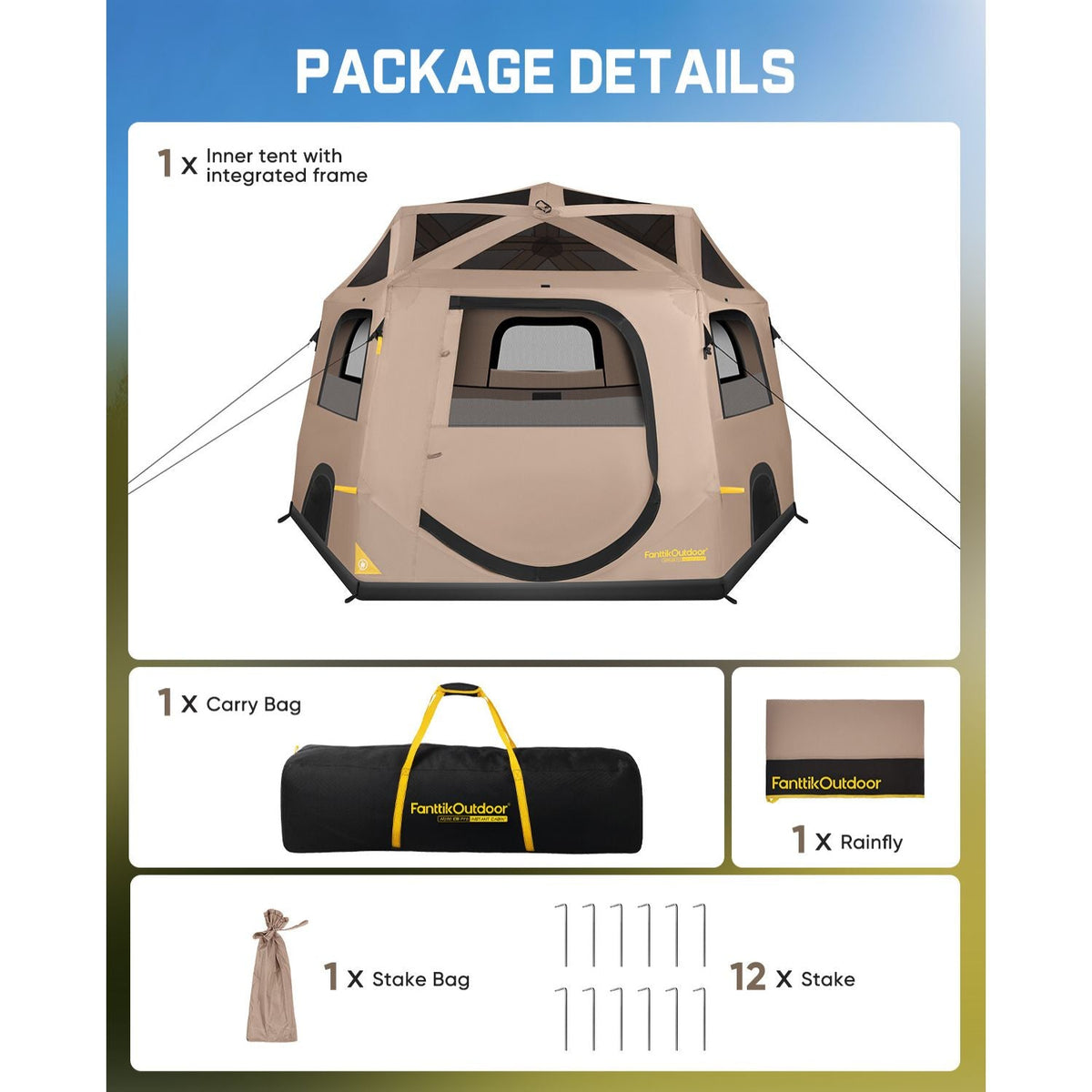 FanttikOutdoor Alpha C6 Pro Instant Cabin Tent
