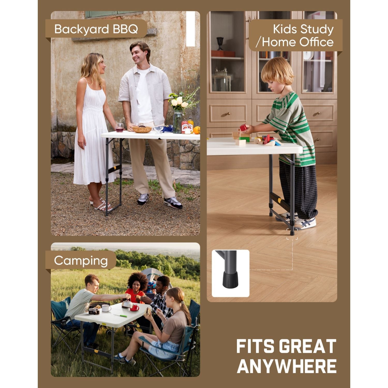FanttikOutdoor Zeta X4 Pro 4ft Folding Table (2-Pack)