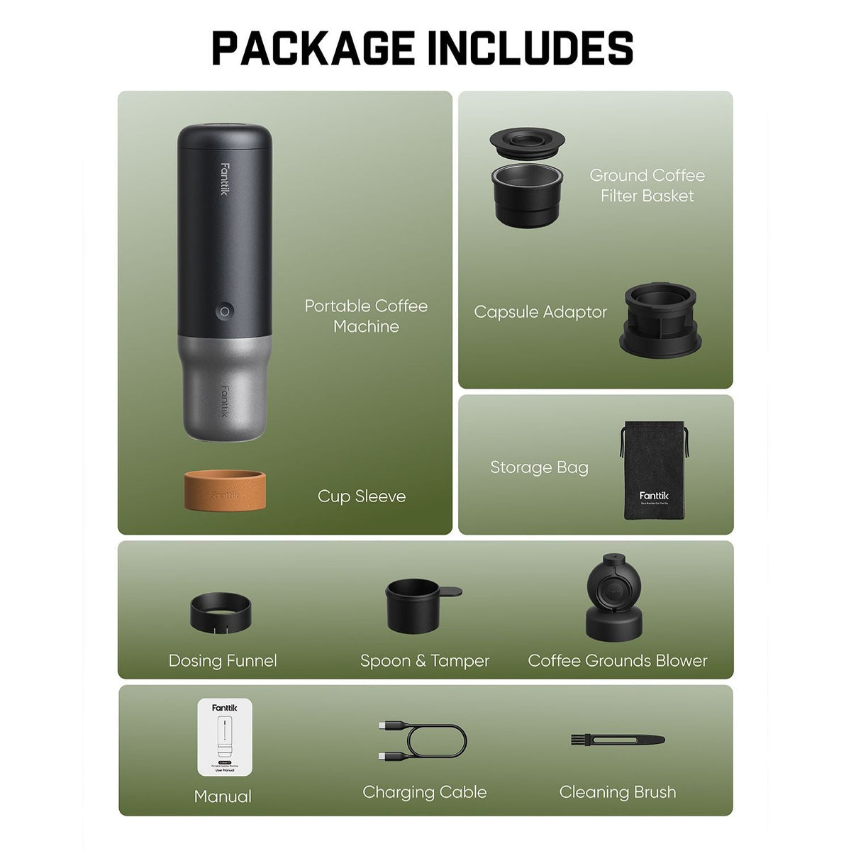 Fanttik Cafein 11 Portable Coffee Machine