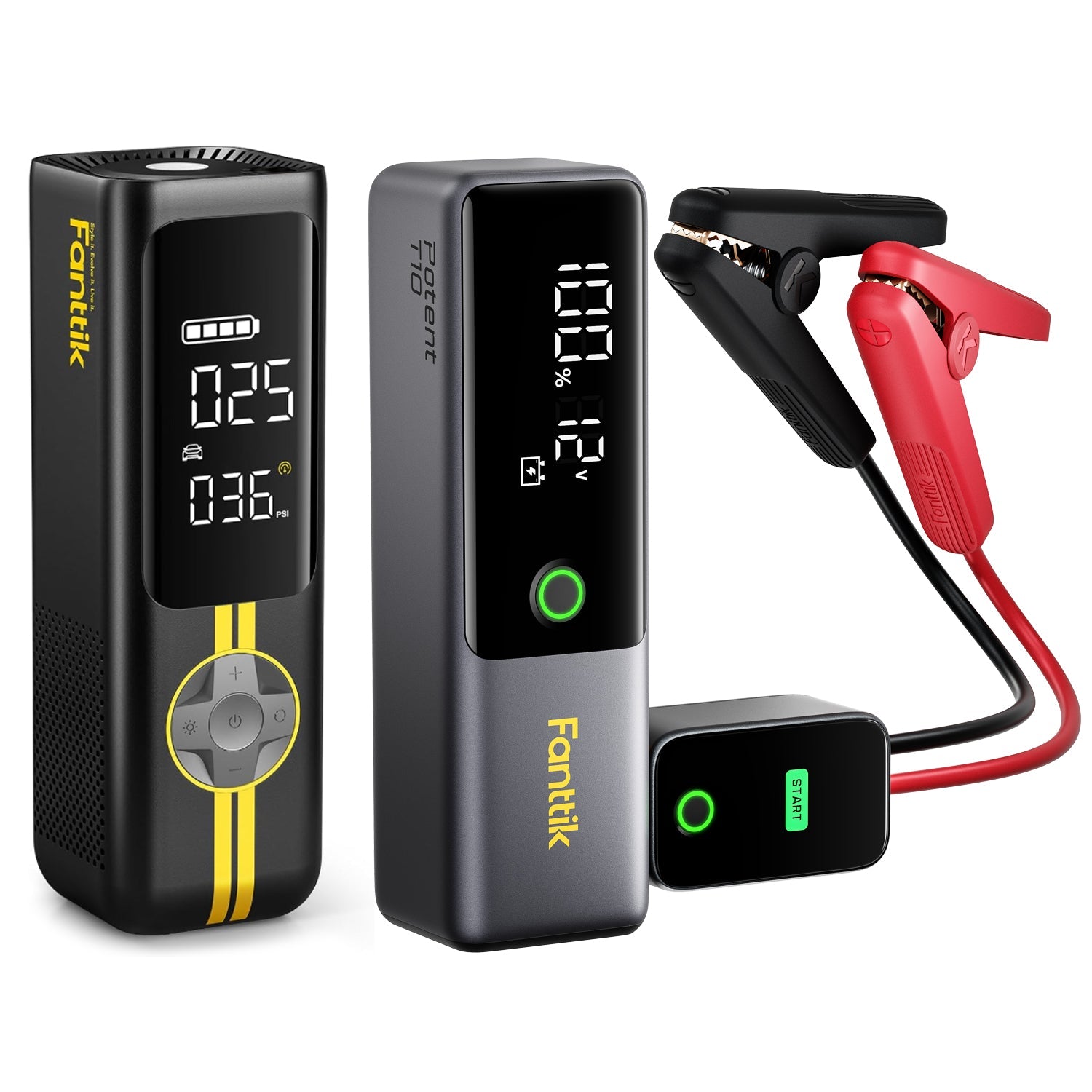 Fanttik X8 APEX Tire Inflator and Potent T10 1800 Amp Jump Starter