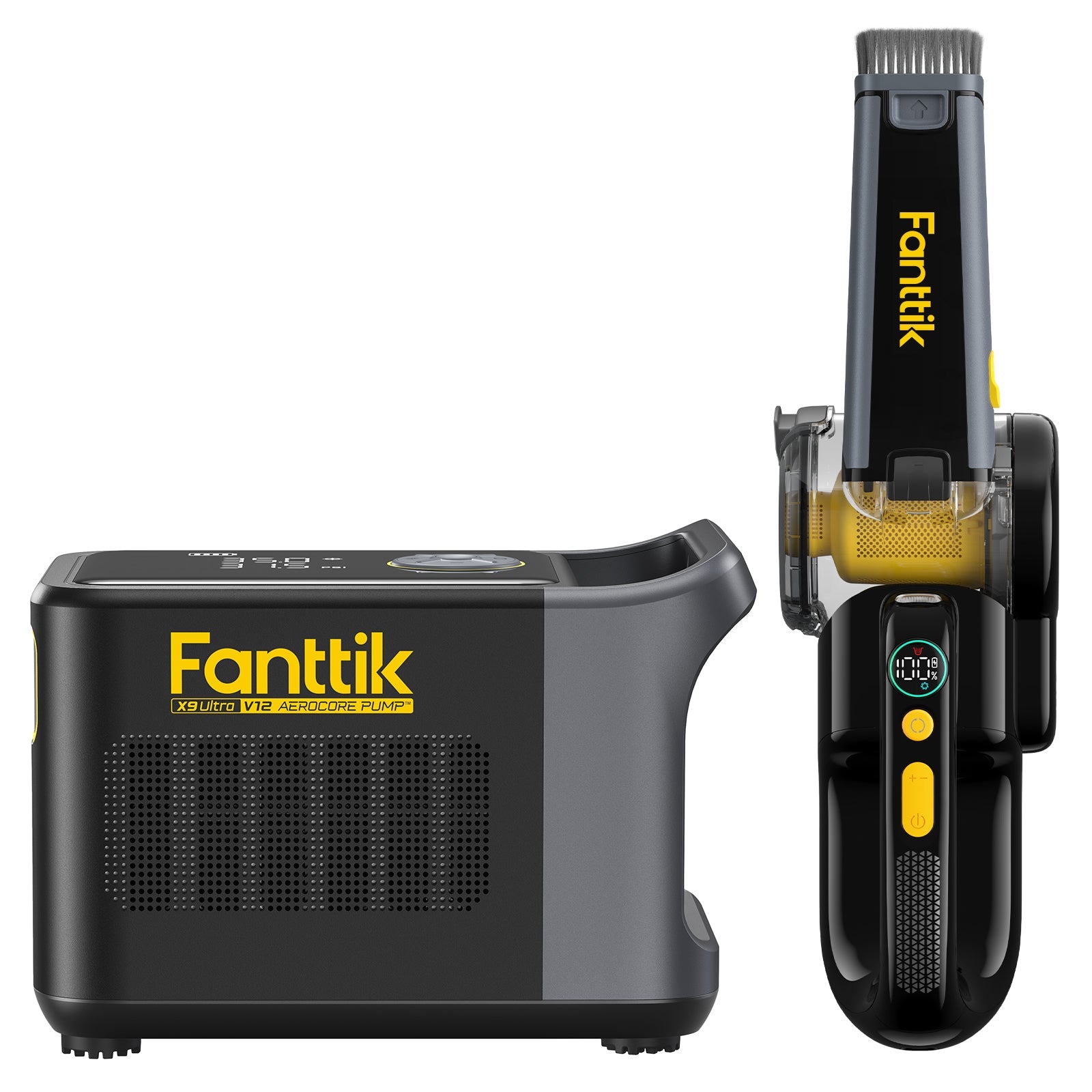 Fanttik X9 Ultra Tire Inflator and V10 APEX Foldable Car Vacuum